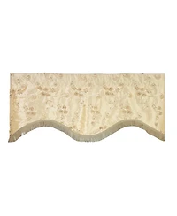 Rlf Home Ribbons Trimmed Cornice Window Valance 100% Cotton Lined Rod Pocket