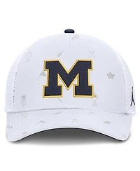 Jordan Men's and Women's White Michigan Wolverines Country Club Golfin' Rise Trucker Adjustable Hat