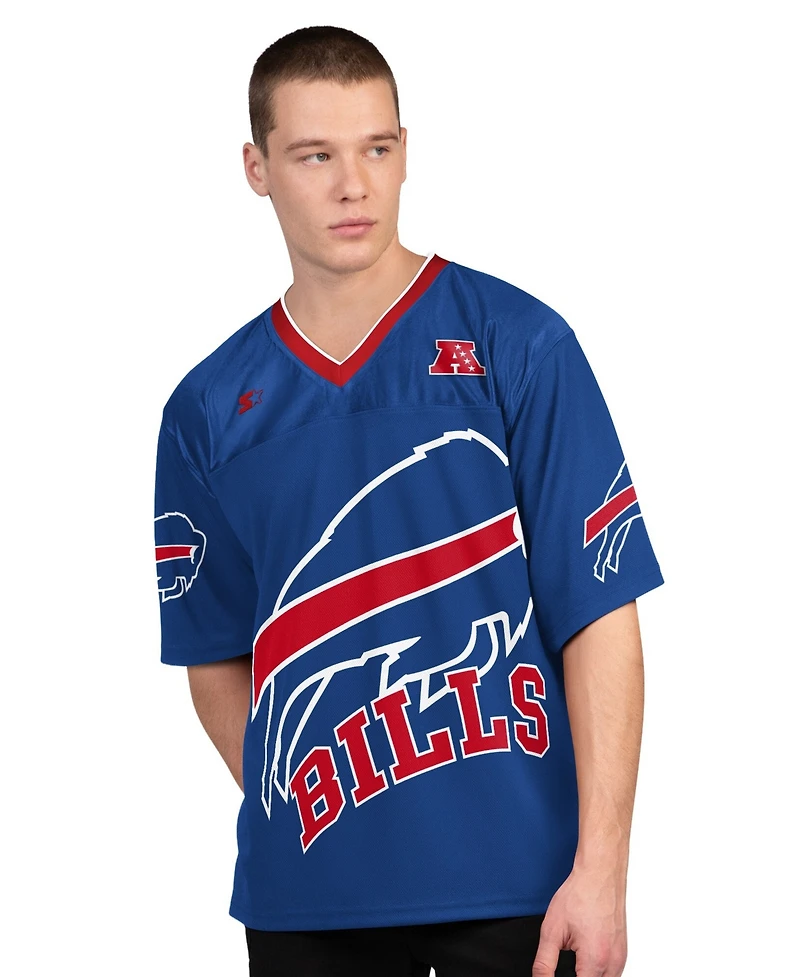 Starter Men's Royal/White Buffalo Bills Short Sleeve Long T-Shirt