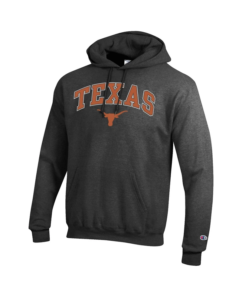 Champion Men's Charcoal Texas Longhorns Arch Over Logo Pullover Hoodie