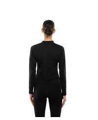New Era Women's Black Wnba Glam Game Mock Neck Long-Sleeve T-Shirt