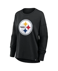 Fanatics Women's Black Pittsburgh Steelers Essential Long Sleeve T-Shirt
