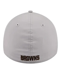 New Era Men's Gray Cleveland Browns Perforated 39THIRTY Flex Hat