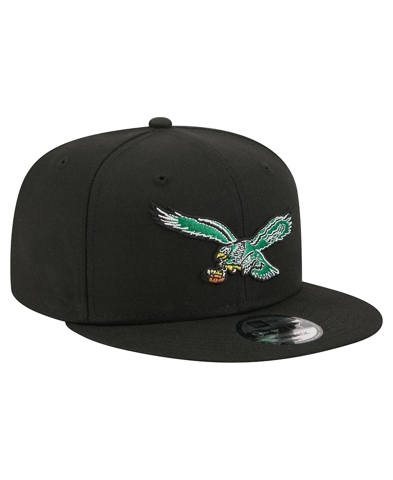 New Era Men's Black Philadelphia Eagles 9FIFTY Snapback Hat