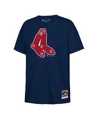 Mitchell & Ness Big Boys and Girls Navy Boston Red Sox Retro Logo T-Shirt