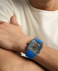 Fossil Men's Machine X1 Automatic Blue Silicone Watch 44mm