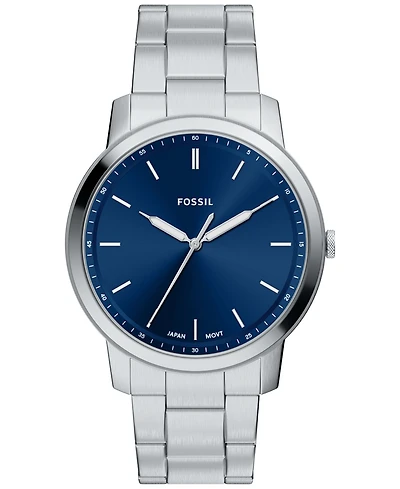Fossil Men's Minimalist Three-Hand Stainless Steel Watch 44mm