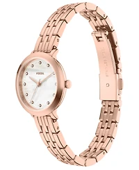 Fossil Women's Heidi Three-Hand Rose Gold-Tone Stainless Steel Watch 26mm