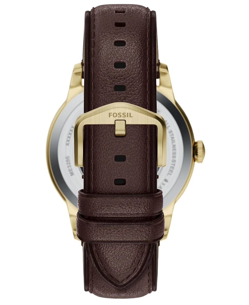 Fossil Men's Townsman Automatic Brown Leather Watch 44mm