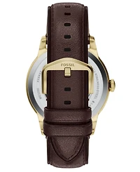 Fossil Men's Townsman Automatic Brown Leather Watch 44mm