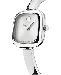Movado Women's Museum Bangle Cushion Swiss Quartz Stainless Steel Watch 22mm