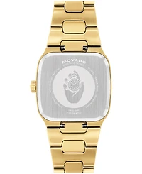 Movado Men's Tempomatic Swiss Automatic Ionic Plated Light Yellow Gold Steel Watch 37mm