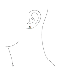 Bling Jewelry Rainbow Colorful Statement Multicolor Cz Swirling Circle Button Flower Stud Earrings