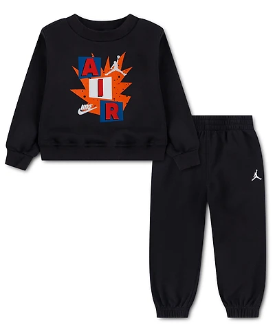 Jordan Toddler Boys' 2T-4T Logo Graphic Sweatshirt and Joggers, 2-Piece Set