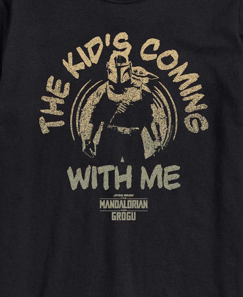 Airwaves Men's The Mandalorian & Grogu Kids Coming With Me Graphic T-Shirt