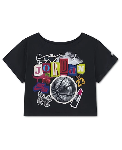 Jordan Girls' 7-16 Air Collage Short-Sleeve T-Shirt
