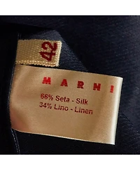 Pre-Owned Marni Women's Embellished Detail Silk and Linen Open Jacket