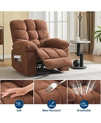 gaomon Recliner Chair, Wide Rocker Chair, Rocking Chair with Massage and Heat