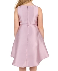 Rare Editions Girls' 2T-6X Solid Mikado Cascade Bow Hi-Low Dress