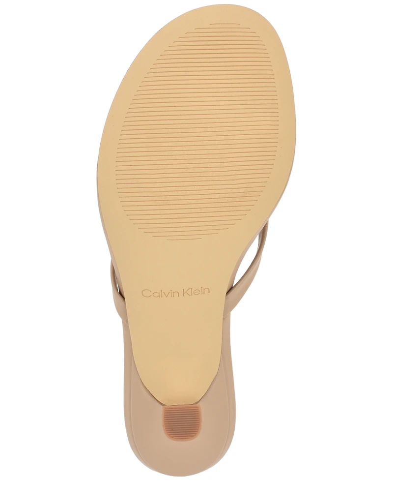 Calvin Klein Women's Opelle Tapered Kitten Heel Sandals