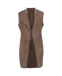 Pre-Owned Brunello Cucinelli Women's Suede Monili Long Vest