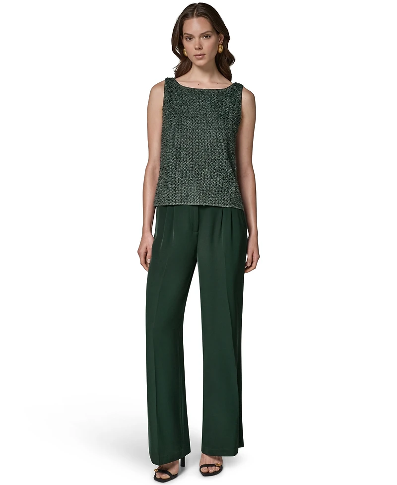 Donna Karan New York Women's Boat Neck Sleeveless Tank Top