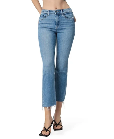 Flying Monkey Women's High Rise Distressed Hem Kick Flare Jeans