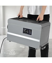 Tribesigns 145 Pints Commercial Dehumidifier with Pump and Drain Hose, Large Dehumidifier for 1600 Sq. Ft Basements, Crawl Spaces