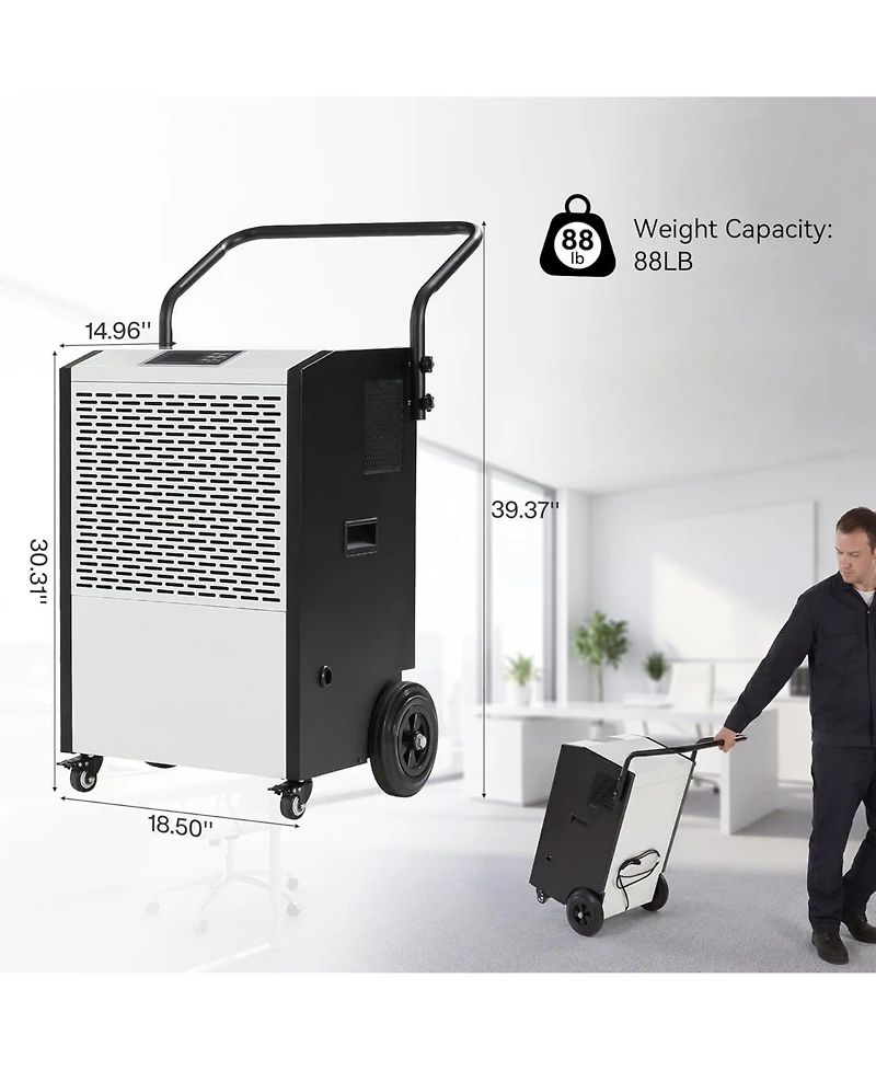 Tribesigns 240 Pints Commercial Dehumidifier with Pump and Drain Hose, Heavy Duty Commercial Dehumidifier for Up to 8000 Sq. Ft Large Spaces
