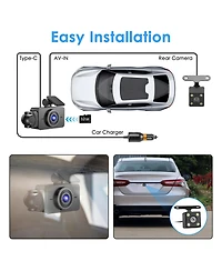 Neewer 1080P 3-Channel Dash Cam with Night Vision, Parking Monitor