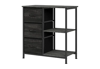 homfan 3-Drawer File Cabinet with Printer Stand - Under Desk Organizer with 2 Open Storage Shelves