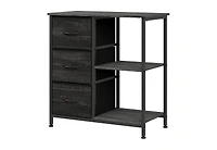 homfan 3-Drawer File Cabinet with Printer Stand - Under Desk Organizer with 2 Open Storage Shelves