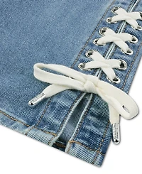 Levi's Girls' 7-16 Lace Up High Rise Straight Jeans
