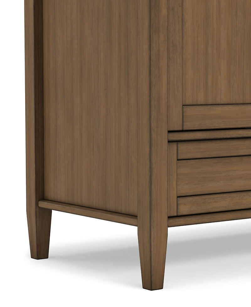 Simpli Home Warm Shaker Solid Wood Tv Media Stand