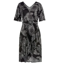 Lascana Women's Belted Asymmetrical Dress