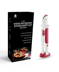 Pursonic Ultimate 4-Pack: Heat-Resistant Kitchen Safety Clips | Dual Silicone Jaws for Non-Slip Grip on Hot Cookware