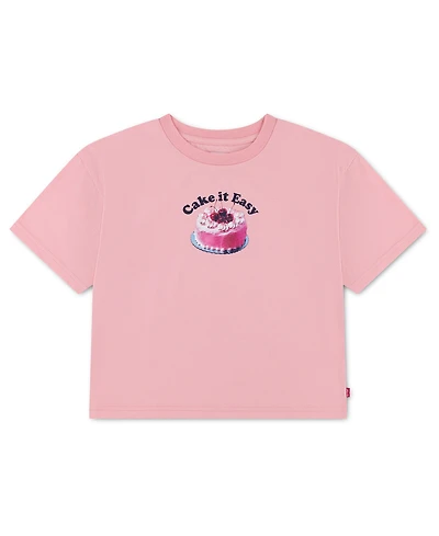 Levi's Girls' 7-16 Cake Boxy Crewneck T-Shirt