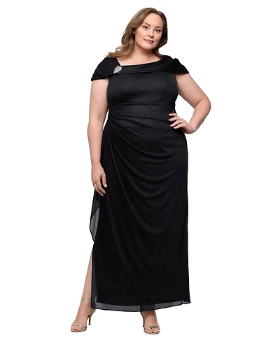 Alex Evenings Plus A-Line Ruched Ball Gown