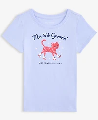 Epic Threads Toddler Girls' 12M-5T Short-Sleeve Groovin' Cat T-Shirt, Macy's Exclusive
