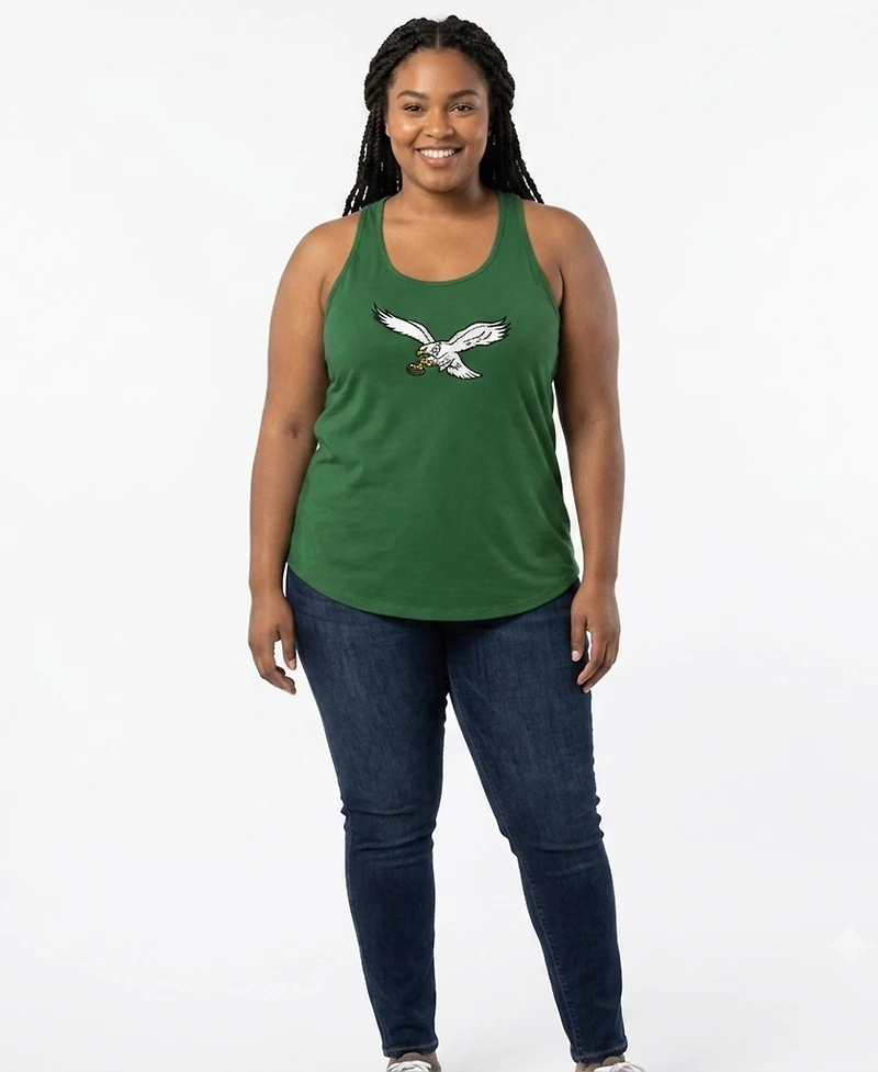 Profile Women's Kelly Green Philadelphia Eagles Plus Size Basic Tank Top