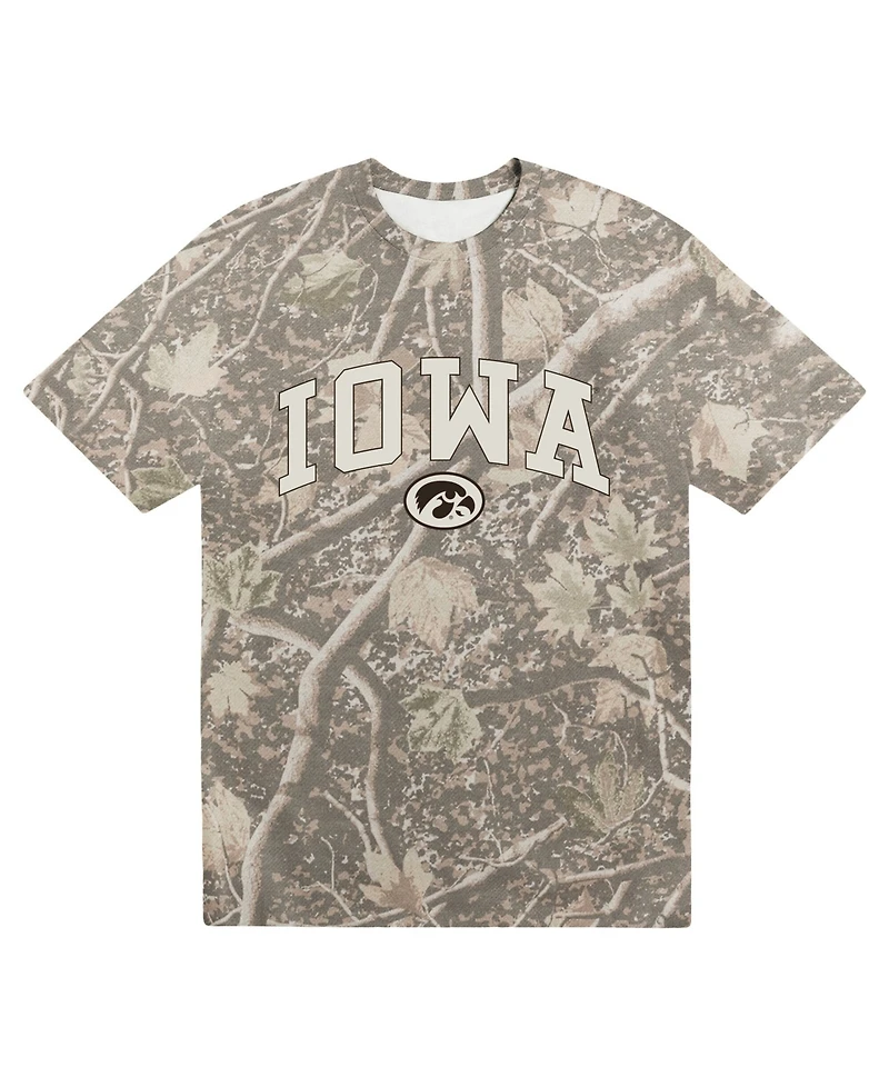 Uscape Apparel Men's Camo Iowa Hawkeyes Back Bay Heavyweight T-Shirt