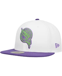 New Era Men's White Florida Marlins Side Patch 59FIFTY Fitted Hat
