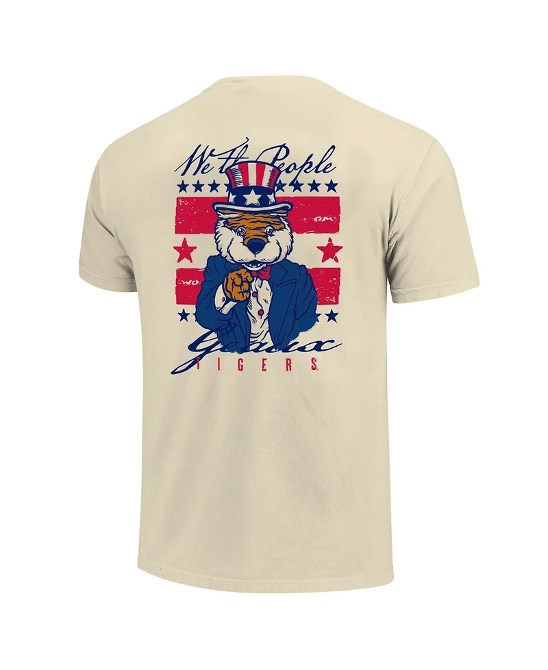 Image One Men's Cream Lsu Tigers Uncle Sam Mascot T-Shirt