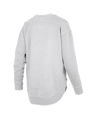 Pressbox Women's Heather Gray Purdue Boilermakers Marcus East Hall Poncho V-Neck Sweatshirt