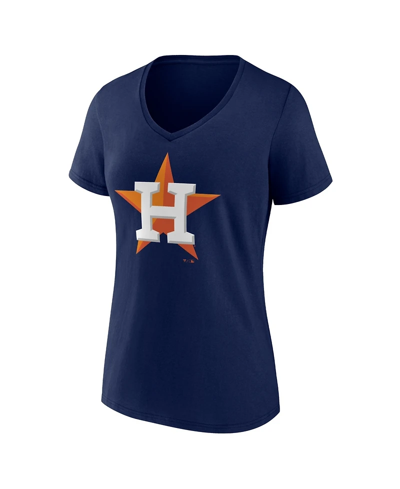 Logo Athletic Women's Navy Houston Astros V-Neck T-Shirt