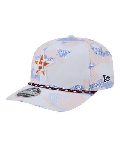 New Era Men's White Houston Astros Camo Rope 9SEVENTY Adjustable Hat