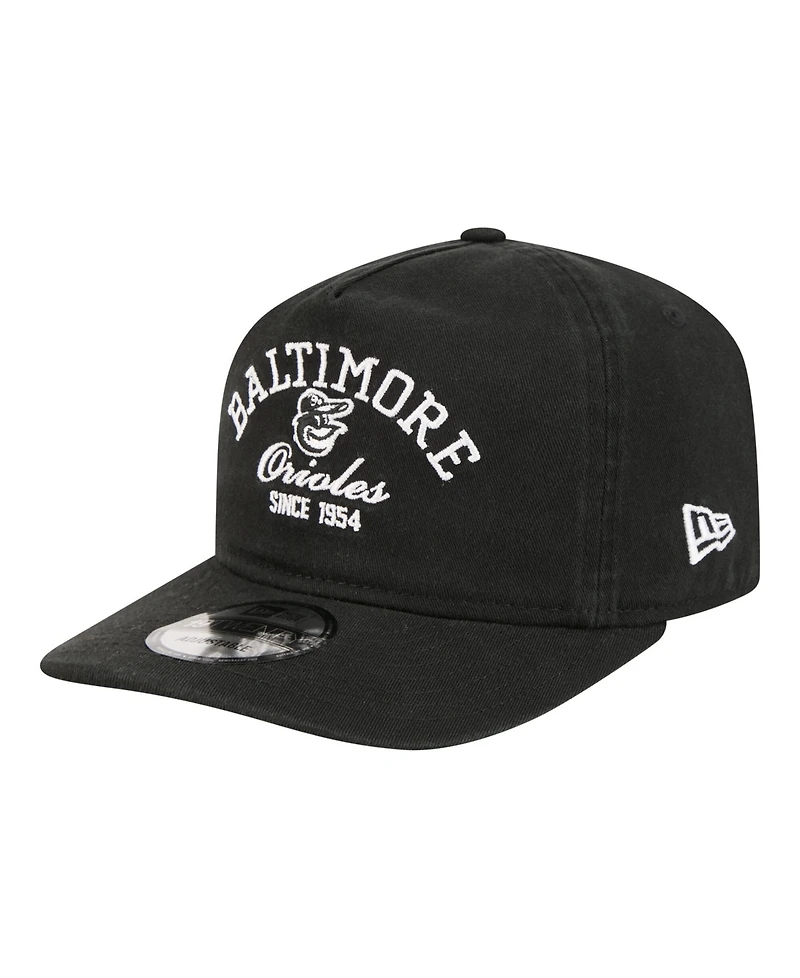 New Era Men's Black Baltimore Orioles Stacked 19TWENTY Adjustable Hat