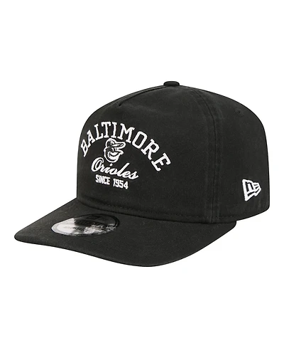 New Era Men's Black Baltimore Orioles Stacked 19TWENTY Adjustable Hat