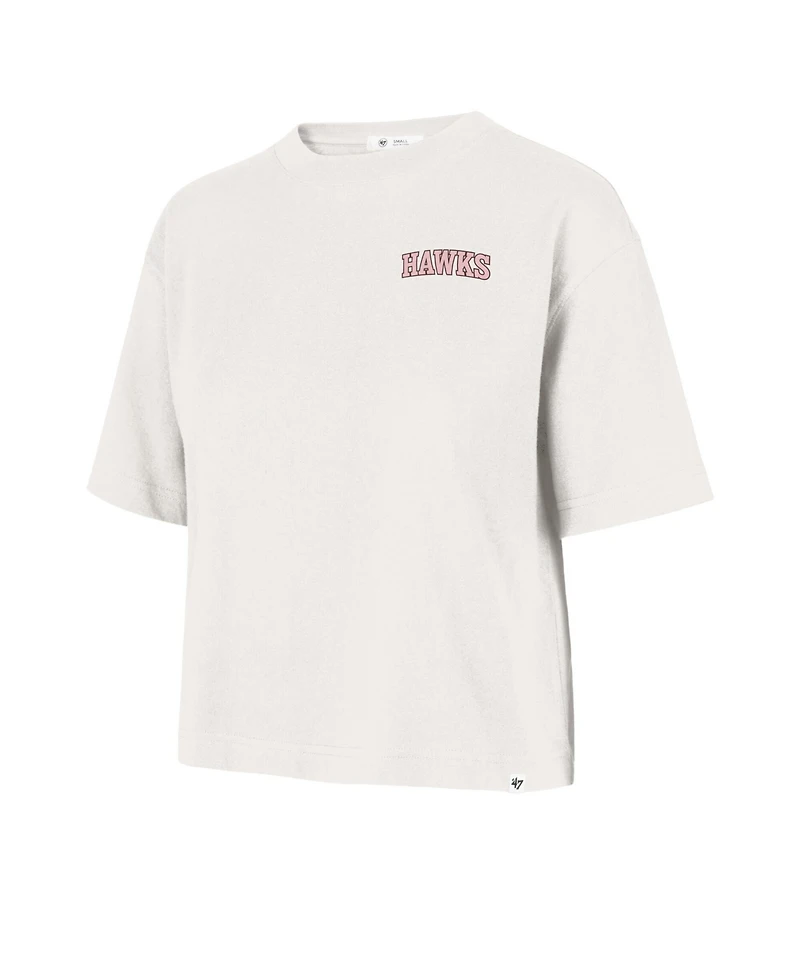 '47 Brand Women's Cream Atlanta Hawks Love Letter Reed City T-Shirt