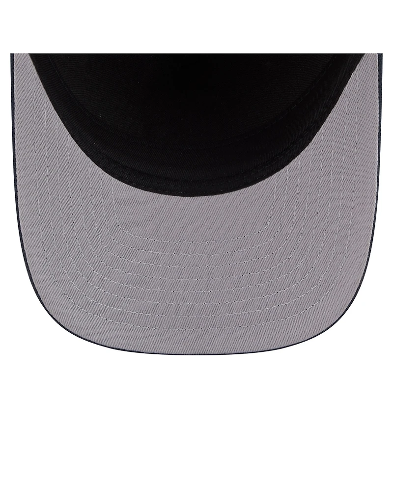 New Era Men's Navy/Natural New York Yankees Grained 9FIFTY A-Frame Trucker Adjustable Hat
